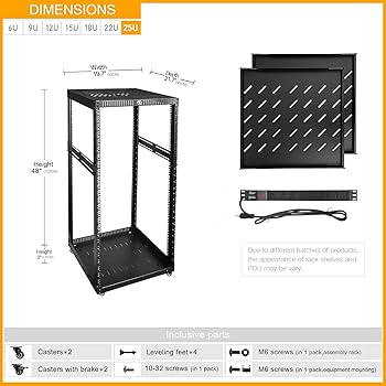Amazon.com: RIVECO 25U Network Rack with Reinforced Top